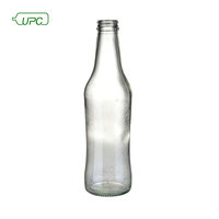 Bouteille en verre ronde classique de 330 ml personnalisée en gros avec bouchon couronne transparent pour le stockage de bière Marque UPC