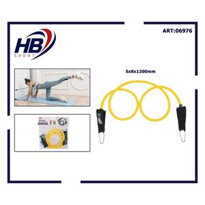Single Tension <b>Tube</b> 5*8*1200MM Yellow Exercise Bands - Product Image 3