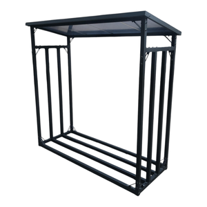 <strong>Decorative</strong> Firewood <strong>Log</strong> Stand Black Metal Wood Holder For Home Fireplace Fireside Stable Durable Storage Organizer Firewood Rack - Product Image 6