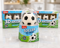 Barra de helado con forma de balón de fútbol de marca privada personalizada, 75g, envuelta individualmente, venta al por mayor para el verano