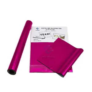 EKO Toner Reactive Hot Sleeking Film: Magenta Foil Purple Foil For Hot Stamping Plate-less Shiny Glossy Colored Foiling