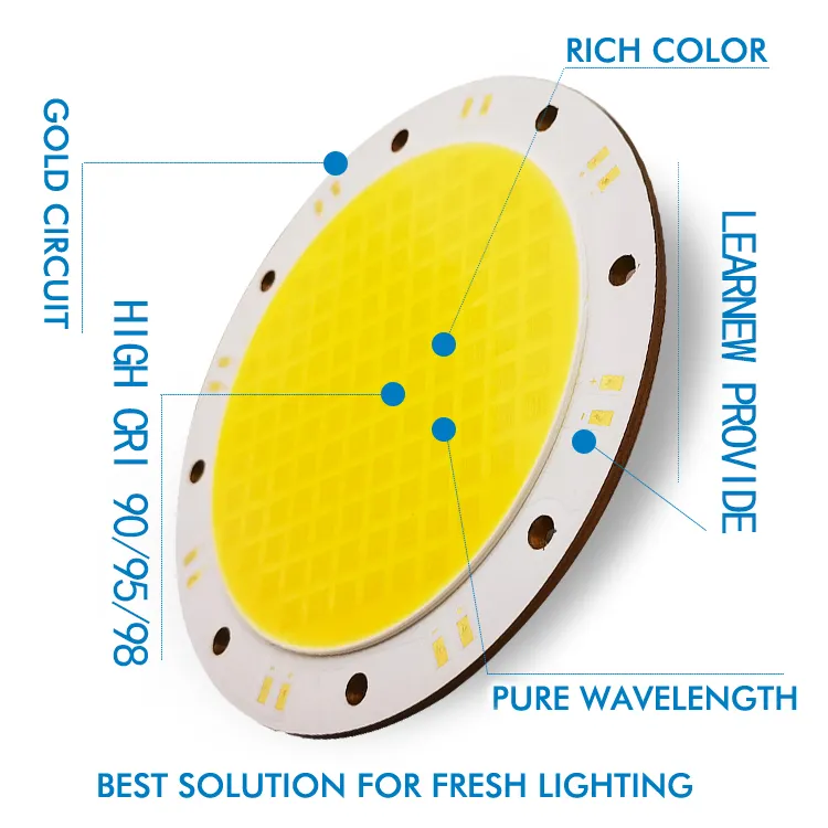 Learnew Oem Odm Pabrik 5W Beralih 160Lm/W Chip Drl 10W Merah Spektrum Penuh 12V/24V 50W Rgb 3V Citizen 3000K 200W Cob Led