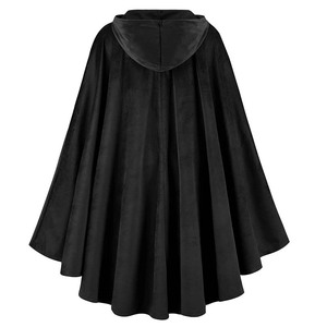 Cape bleue médiévale unisexe avec capuche Costumes de la Renaissance Tunique de chevalier Cosplay d'Halloween Cape de fête de sorcière gothique - Product Image 3