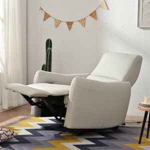 Fauteuil inclinable électrique pivotant et à bascule en PU rembourré, confortable et luxueux, pour chambre, salon ou hôtel - Product Image 1