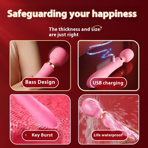 ROSELEX Lauros doppia marea forte Shock riscaldamento donna G-Spot AV Stick masturbatore USB alimentazione vibratore bacchetta adulto - Product Image 3