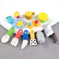 Belle 3D Miniature Cuisine Outils Couteau Cuillère Réservoir De Gaz Conception Résine Enfants Dollhouse Jouer Kit Artisanat pour Utilisation Souvenir
