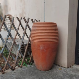Pot en terre cuite rétro d'extérieur, grands pots de fleurs d'extérieur, pot de fleur, <span class=keywords><strong>vase</strong></span> à plantes pour jardin, jardinières en terre cuite - Product Image 1