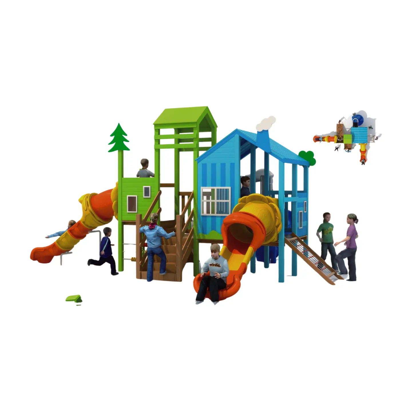 Produttore di prodotti di divertimento su misura parco giochi all'aperto in legno di plastica gioco Set per bambini parco giocattolo scivolo