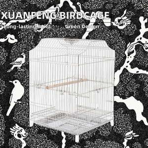 Jaula Clásica de Lujo para Pájaros, Diseño Cuadrado para Cría, Ecológica, de Acero Inoxidable con Recubrimiento en Polvo, Modelo Peony Explosion, Caja Sólida para Loros - Product Image 2