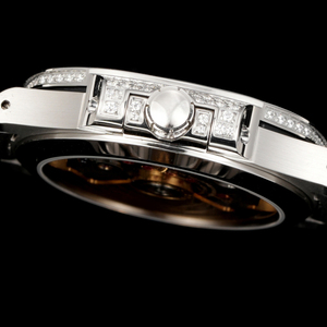 Reloj de Pulsera de Lujo con Incrustaciones de Diamantes, Base Metálica, Brillante, con Indicador de Fecha, Estilo Hip Hop - Product Image 3