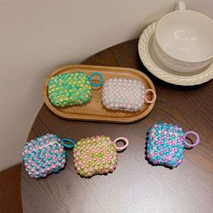 Dernières filles écouteurs accessoires breloques faites à la main femmes perle Design housse pour <span class=keywords><strong>Airpods</strong></span> Pro 2 3 <span class=keywords><strong>Airpods</strong></span> 3 4 - Product Image 1