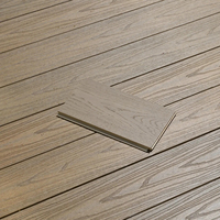 Revêtement de sol extérieur en WPC antidérapant et imperméable avec système d'assemblage par emboîtement