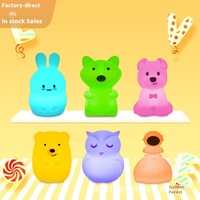Veilleuse LED en silicone personnalisable en usine Forme de lapin rechargeable pour enfants Corps exotique Décompression Batterie Moyen