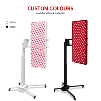 Soporte Universal Eléctrico Blanco y Negro con Control Remoto para Ajuste Flexible, para Lámpara de Terapia de Luz Roja LED para Belleza en el Hogar