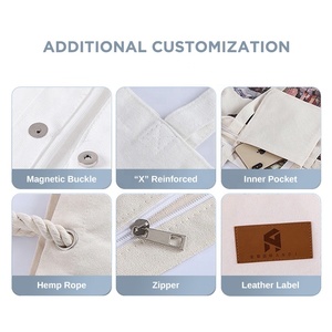 Huahao quá khổ tùy chỉnh nhiệm vụ nặng nề vải Tote Túi số lượng lớn bán buôn Canada - Product Image 4