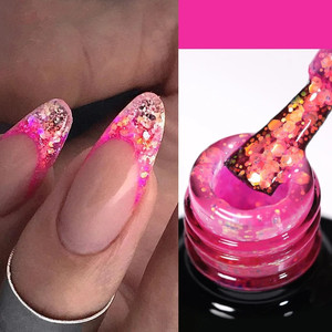 Nouvel Arrivage : Base de vernis <span class=keywords><strong>en</strong></span> caoutchouc avec feuille de paillettes <span class=keywords><strong>pastel</strong></span> et vernis UV <span class=keywords><strong>arc</strong></span>-<span class=keywords><strong>en</strong></span>-<span class=keywords><strong>ciel</strong></span> pour ongles - Product Image 5