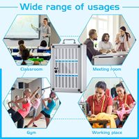 Armoire de rangement pour téléphones portables en aluminium avec mousse EPE, capacité de 24 emplacements, casier de rangement pour téléphones pour les enseignants des écoles