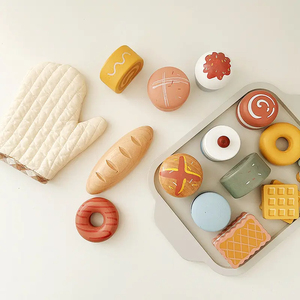 Juego de postres de madera, juegos de comida para juegos de imaginación, juego para hornear galletas y cupcakes, comida para niños pequeños, regalo de cumpleaños para niños - Product Image 1