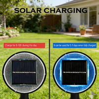 Alecter Solar APH-L120 Balise Solaire LED en Silicium Monocristallin Étanche IP65 avec Base Magnétique Blanc Neutre 4100K TUV