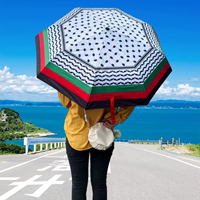 Vente chaude Palestine Kuffiyeh Parapluie, Drapeau De Pays Pas Cher 21 pouces Parapluie Pliant Enfants Parapluie, Parapluie De Douane