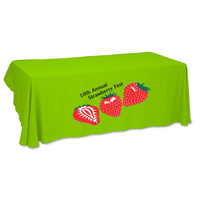 Nappe de table drapée en polyester tricoté pour stand d'exposition et événementiel, 6ft et 8ft