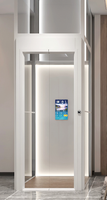 Ascenseur panoramique moderne en verre et acier inoxydable pour 4 personnes, 400 kg, silencieux, à courant alternatif, pour usage résidentiel