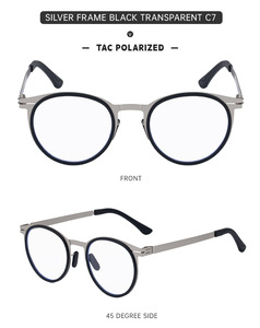 Polarized Phantos Sunglasses for Urban Business Travel Social with <strong>TAC</strong> Lens Textured Metal Bridge Lightweight Classy Eyewear - Product Image 4