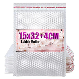 Sobres de Burbuja Blancos Resistentes a Impactos al por Mayor, Material de Película Perlada, Bolsa de Embalaje para Envío Exprés de Prendas - Product Image 1