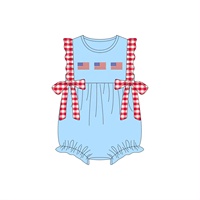 Nouvelle Collection 2026 : Tenues Smocked pour Enfants – Ensembles Boutique Filles Bébés et Tout-Petits pour le 4 Juillet avec Manches Bouffantes Festonnées