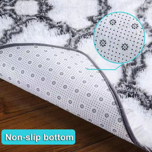 Tapis d'intérieur doux personnalisés pour salon, tapis de luxe, tapis en <span class=keywords><strong>fourrure</strong></span> synthétique moelleux et duveteux - Product Image 4