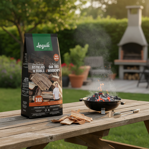 High Quality Spanish Dried Firewood Woodchips Burning Bulk Supply 3Kg Bag Oak Tree Woodchips for Cook - Product Image 3