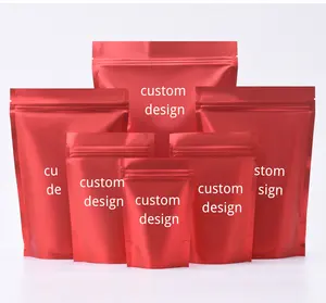 कस्टम डिजाइन प्लास्टिक पैकेजिंग जिपर Ziplock पाउच गंध सबूत प्रिंट बैग मैट Doypack सादे कस्टम खड़े हो जाओ Mylar बैग