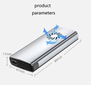 Aluminum With Fan Cooler <b>M</b>.<b>2</b> Nvme <b>Ssd</b> Case Enclosure Support NGFF NVME for Kinston <b>M</b>. <b>2</b> <b>SSD</b> <b>Ssd</b> - Product Image 2