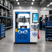 Machine de réparation de jantes en alliage CNC verticale HIENCE, découpe au diamant, remise à neuf des jantes en aluminium pour garage DCM32C-MAX