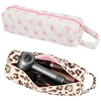 Canumer Lot de 2 sacs de voyage matelassés portables grande capacité pour outils capillaires, fermeture éclair, pour fer à friser/lisseur, Dyson Shark