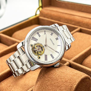 Montre automatique mécanique creuse 41MM étanche en acier inoxydable à quartz, tendance, avec tourbillon, pour affaires et mode - Product Image 2