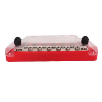 Barre omnibus haute conductivité 150A 14 voies avec couvercle, bloc de distribution d'alimentation DC12-48V pour câblage automobile, bateau et marine