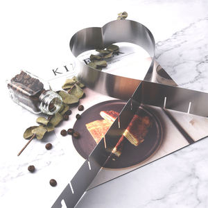 แหวนแม่พิมพ์<span class=keywords><strong>เค้ก</strong></span>มูสรูปหัวใจทำจากสแตนเลสแบบปรับได้สำหรับเค้<span class=keywords><strong>ก</strong></span>แบบทำมืออุปกรณ์สำหรับอบ<span class=keywords><strong>เค้ก</strong></span> - Product Image 4