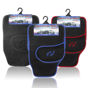 Baimo <b>Car</b> Floor Mats Universal 4-Piece Pack Non-Slip With Logo Print For <b>Interior</b> Use - Product Image 5