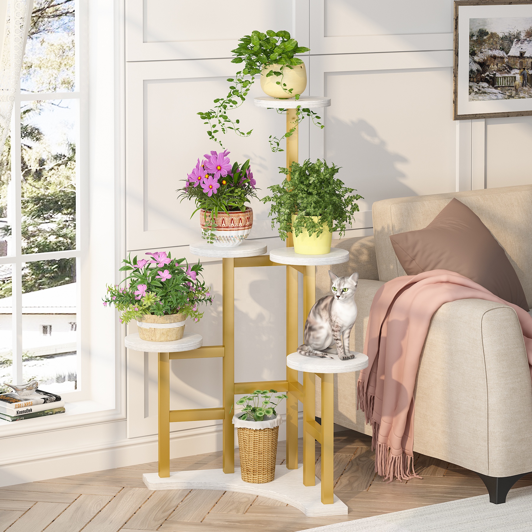 blumenständer aus rattan Buskbo Blumenständer Rattan – Beae main image 0