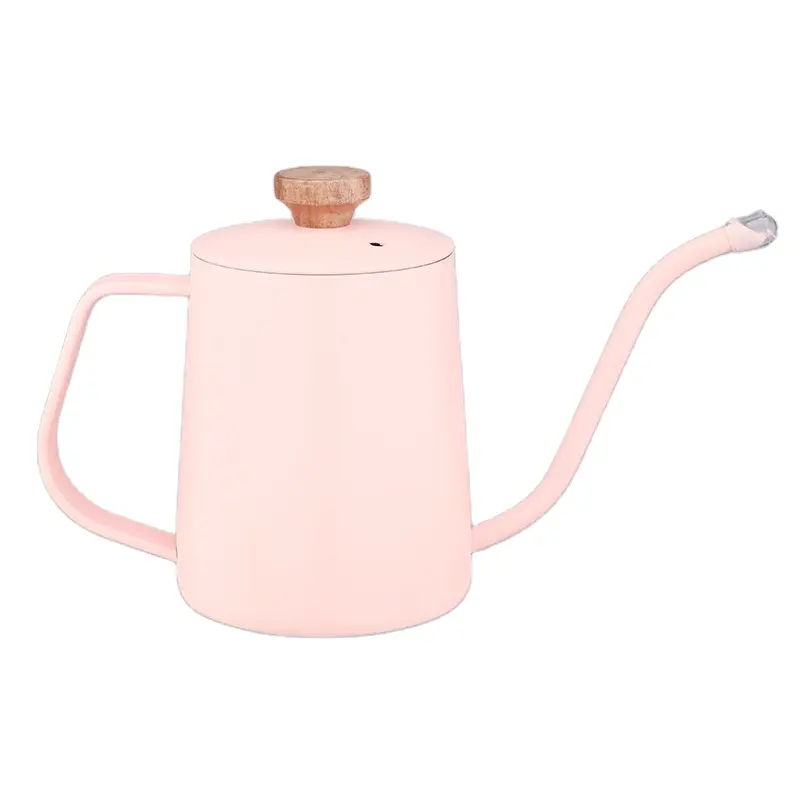300ml Customzied Coating Stainless Turkish Drip Tea Hand Pour Goose neck Kettle Offices Arabic Coffee Pot With Handle