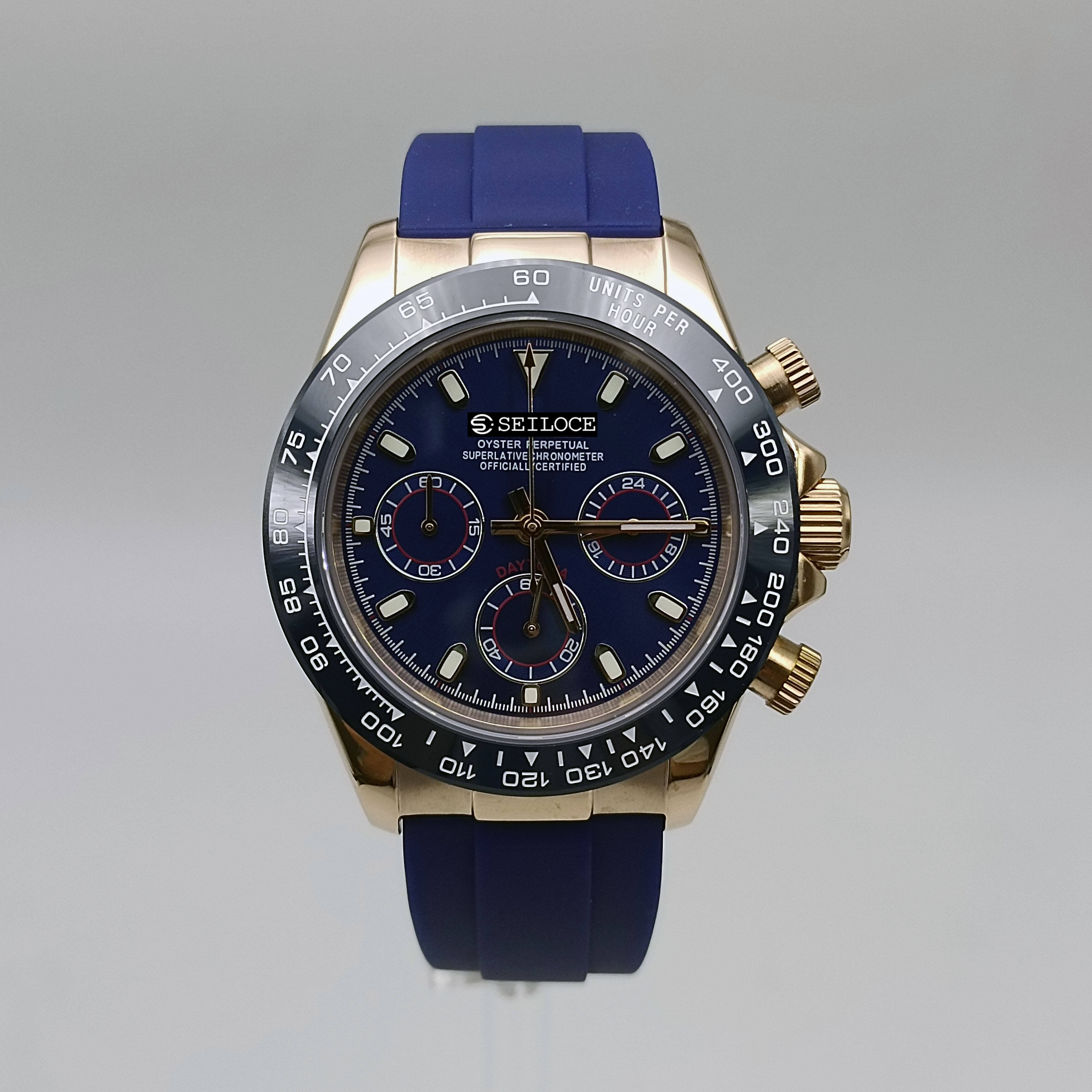 Oro Rosa + Azul Oscuro