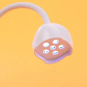 Hanyinails mini lâmpada uv para unhas, lâmpada recarregável para unhas em gel, lâmpada para dedo branco 12w