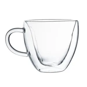 180 240Ml Rõ Ràng Độc Đáo Đúp Walled Kính Cách Nhiệt Cốc Cà Phê Hoặc Trà Cup Shaped Hình Trái Tim Uống Kính