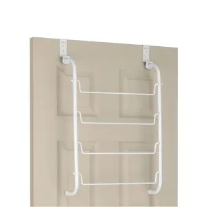 Прочная стальная труба над дверью вешалка для полотенец с рельсами покрытая белой эпоксидной смолой