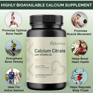 Fabrika doğrudan tedarik özelleştirilmiş etiket OEM 60 vejetaryen tabletler kalsiyum magnezyum D vitamini tabletler için kemik ve diş sağlığı - Product Image 2