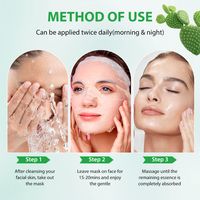 Cactus Rafraîchissant et Peau de Palourde Hydratant Masque Visage Paquet Éclaircissant et Apaisant 30g * 5pcs/Boîte Mooyam Masque Facial