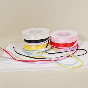 Ruban en satin uni Hongping 0,3 cm pour la décoration de gâteaux, les anniversaires, les loisirs créatifs, l'emballage de cadeaux, ruban décoratif fait main - Product Image 3