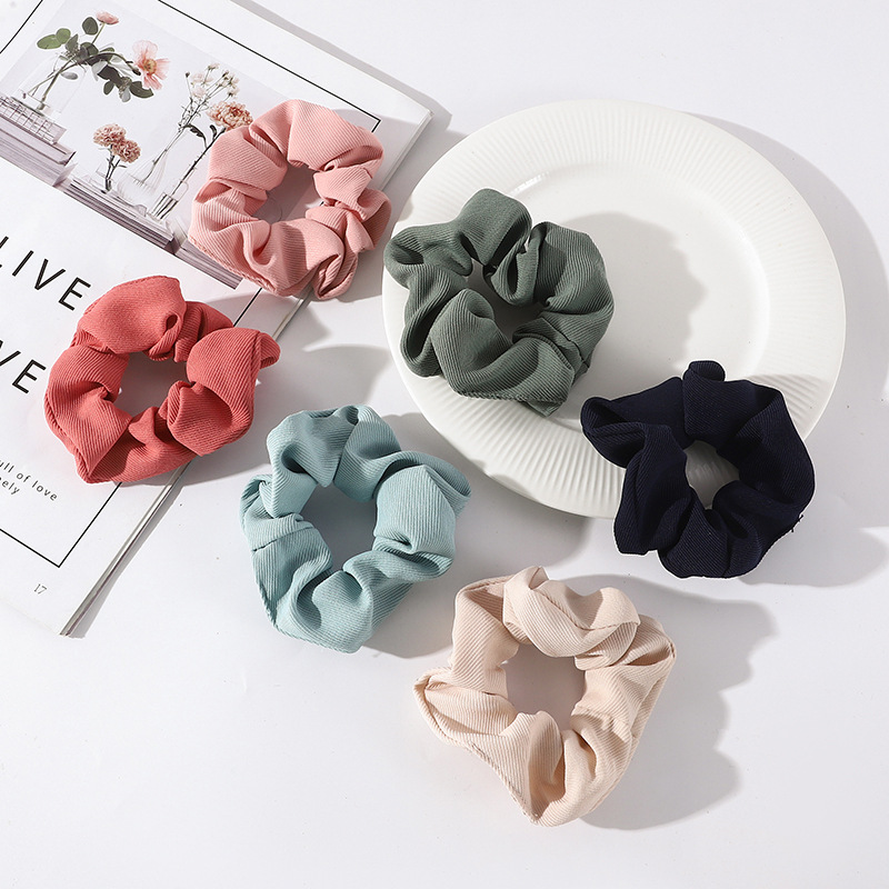 2021 Autumn & winter new Scrunchies Elastic Hair Bands Solid Color Fashion Headwear Women Hair Accessories Gift