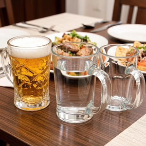 Lot de <span class=keywords><strong>verres</strong></span> en cristal sans plomb avec poignée, pour vin, bière, idéal pour bars et fêtes - Product Image 1
